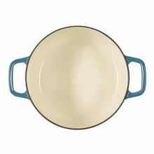 Carote 4.5QT Enamel Cast Iron Dutch Oven,9.5"Round Soup Pot with Lid, Induction Compatible，Blue
