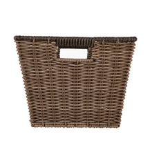 Better Homes & Gardens Large Poly Rattan Decorative Storage Basket with Handles, 14 in x 11 in x 8.5 in - USA MEGA SHOP