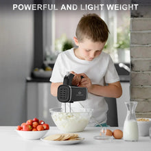 LINKChef Hand Mixer, 450W Turbo Electric Handheld Mixer, 5 Speed Electric Mixers for Kitchen (Black)