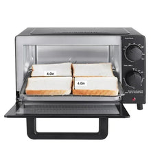 Mainstays 4-Slice Countertop Toaster Oven with 3 Settings, Includes Baking Rack and Pan, Black, New