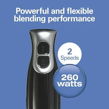 Hamilton Beach 2-Speed Immersion Hand Blender for Kitchen with Blending Wand & Whisk, Black