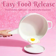 Paris Hilton 4 Quart Cast Aluminum Jumbo Cooker, White Rainbow Iridescent
