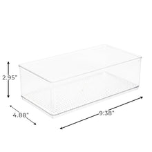 Mainstays Large Clear Plastic Organizer Bin for Bathroom