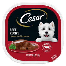 6pack-CesarLoafinSauceBeefRecipeAdultWetDogFood-3-5ozEasyPeelTrays-_1 - USA Mega Market