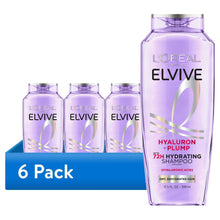 L'Oreal Paris Elvive Hyaluron Plump Hydrating Shampoo, 72H Intense Moisture, Squeeze, 13.5 fl oz