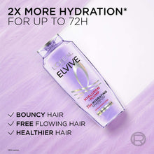 L'Oreal Paris Elvive Hyaluron Plump Hydrating Shampoo, 72H Intense Moisture, Squeeze, 13.5 fl oz