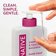 (6 pack) Native Liquid Hand Soap, Cherry & Vanilla Macaron, Non-drying, Naturally Derived Cleansers, Sulfate Free, 13 fl oz
