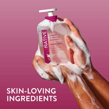 (6 pack) Native Liquid Hand Soap, Cherry & Vanilla Macaron, Non-drying, Naturally Derived Cleansers, Sulfate Free, 13 fl oz