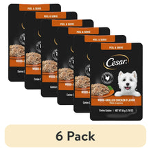 6pack_CesarFiletsinGravyWood-GrilledChickenFlavorWetDogFood_1.76-ozMini-Pouches - USA Mega Market