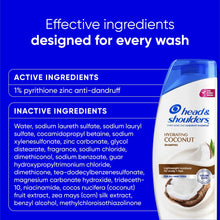 (6 pack) Head and Shoulders Coconut Dandruff Shampoo, Hydrating, Lightweight Moisture, Color Safe, 12.5 fl oz