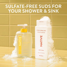 (6 pack) Native Liquid Hand Soap, Sparkling Lemon & Tangerine, Non-drying, Naturally Derived Cleansers, Sulfate Free, 13 fl oz