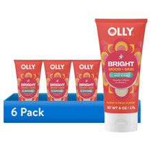 (6 pack) OLLY Bright Body Scrub Exfoliates & Repairs Skin Barrier Citrus Currant, 6 oz