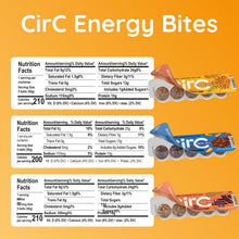 CirC Energy Bites - 12 Pack Peanut Chocolate Chip Gluten Free Protein Balls - 10g Protein, Whole Grains, Nuts & Fruit - Portable Healthy Snacks for Adults & Kids.