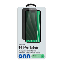 onn Privacy Glass Screen Protector for iPhone® 17 Pro, Made with Durable Glass by Corning™ for Ultimate Protection, Includes Easy Application Tray