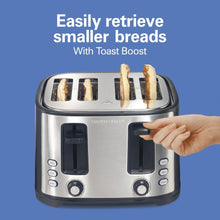 Hamilton Beach 4-Slice Bread and Bagel Toaster with Extra-Wide Slots and Drop-Down Crumb Tray, Black
