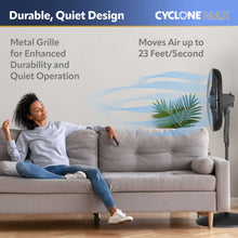 Lasko Cyclone Max 18" Oscillating Pedestal Fan with Remote, Adjustable Height and 4 Speeds for Whole Room Cooling, Black, S18605