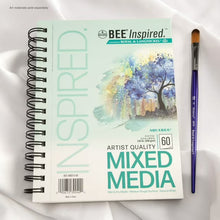 Bee Paper - Bee Inspired 5.5"x8.5" Mixed Media Paper Pad, Side Wire, 60 Sheets, 120lb. 200GSM