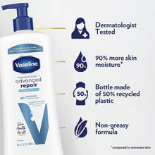 Vaseline Intensive Care Body Lotion, Advanced Repair, Unscented, 2 pk./20 oz. + Bonus 10 oz. Lotion