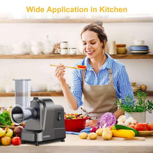 VAVSEA 5-in-1 Electric Cheese Grater, 400W Electric Cheese Shredder with 5 Stainless Blades, Salad Maker with One-Touch Control for Cheese, Vegetables and Fruits, Gifts for Christmas