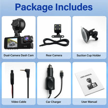 Dash Cam Front and Rear, 1080P Dash Camera for Cars, Bluetooth Car Camera, Built-in Wi-Fi, Night Vision, GPS, Parking Mode
