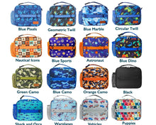 ComfiTime Lunch Bag for Kids – Insulated Lunch Box for Girls and Boys, Cute Reusable Cooler Bag with Zipper Pockets, Bottle Holder, Padded Handles and Shoulder Strap (Blue Camouflage)