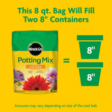 Miracle-Gro Potting Mix, For Indoor or Outdoor Potted Plants, Flowers, Shrubs, 8 qt.