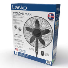 Lasko Cyclone Max 18" Oscillating Pedestal Fan with Remote, Adjustable Height and 4 Speeds for Whole Room Cooling, Black, S18605
