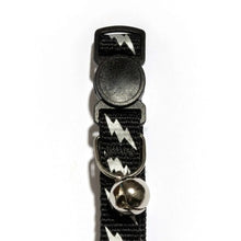 Vibrant Life, Reflective Lighting Bolt Breakaway Fashion Cat Collar, Black, One Size Fits Most