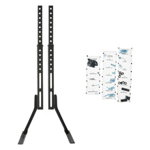 onn Tabletop TV Stand for 37" to 70" TVs, Holds up to 110 lbs, Black- Metal Legs for Tabletop