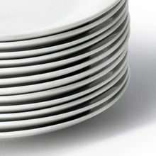 Elama Professional Kitchen 12 Piece Porcelain Round Dinner Plate Set in White