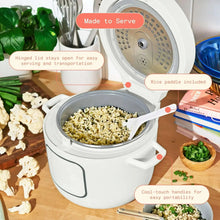 Beautiful 14-Cup Cooked, 6-Cups Uncooked Electric Rice and Grain Cooker, EverGood™ Ceramic Nonstick Coating, by Drew Barrymore