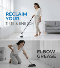 BIMZUC Electric Spin Scrubber, Cordless Cleaning Brush, 7 Replaceable Heads, Extendable Handle, White