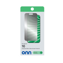 onn Mirror Glass Screen Protector for iPhone 16 - Mirror Finish