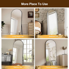 Anyrose 59"x 16" Arched Full Length Mirror Full Body Floor Mirrors, Black