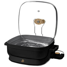 Beautiful 5 in 1 Electric Skillet - Expandable up to 7 Qt with Glass Lid, Black Sesame by Drew Barrymore