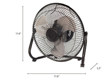 Mainstays 9 Inch High Velocity Metal 3-Speed Fan with 360-Degree Tilt and Wall Mount