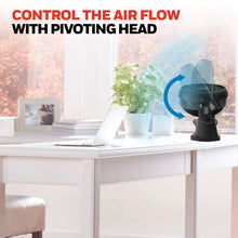 Honeywell 10” Black Turbo Force Power Table Fan, 30ft. Air Circulation Power, 3 Speed, 90° Pivot, HPF820BWM