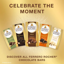 Ferrero Rocher premium chocolate bar, Milk Chocolate with Hazelnut Filling, Perfect Self Treat, 3.1 oz Each