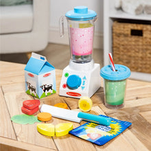 Melissa & Doug Wooden Smoothie Maker Blender 22-Piece Play Food Set