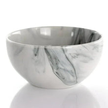 Elama Fine Marble 16 Piece Stoneware Dinnerware Set in Black and White