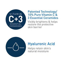 Sérum de vitamina C renovador de la piel Cerave (1.0 onza líquida, paquete de 2)