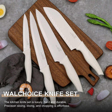 Walchoice 15 Pieces Knife Set with Block, High Carbon Stainless Steel Kitchen Knife Set with Sharpener, Rust Resistant & Dishwasher Safe - USA MEGA SHOP