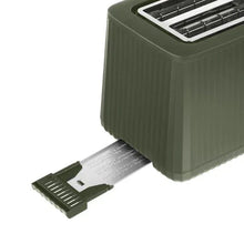 Thyme & Table 2-Slice Toaster, Extra-Wide Slots with Removable Crumb Tray, Dusty Moss