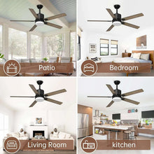 SKEVEN 52 ''Ceiling Fan with Light and Remote, Ceiling Fan 6-Speed Reversible DC Motor, Suitable for Outdoor Terraces, Bedrooms - USA MEGA SHOP