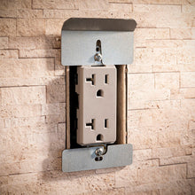 onn. White Outlet Shelf with Power Cord Storage Compartment
