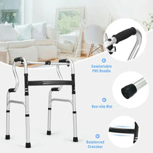 Resenkos Medical Mobility Walker,One-Button Folding Aluminum Walking Frame Walker