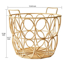 Better Homes & Gardens Large Poly Rattan Storage Basket with Handles