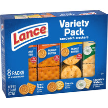 Sandwich Crackers, Variety Pack, 3 Flavors, 8 Individually Wrapped Packs, 6 Sandwiches Each - Brands For Less USA