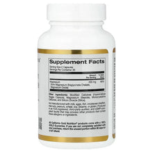 California Gold Nutrition, Magnesium Bisglycinate Chelate, Albion TRAACS®, 60 Veggie Capsules (100 mg per Capsule)