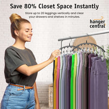 Hanger Central 2 Pack Non Slip Legging Hangers with 10 Clips